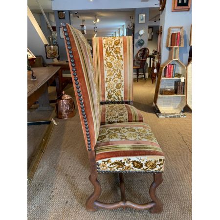 Antikes Set aus sechs Stühlen mit hoher Rückenlehne