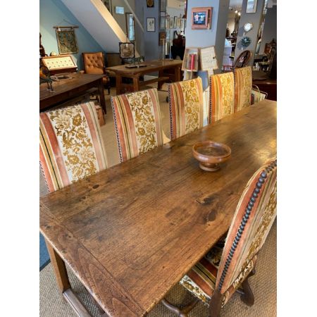 Antikes Set aus sechs Stühlen mit hoher Rückenlehne