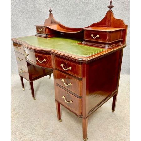 antiker, edwardianischer Schreibtisch aus Mahagoni Massivholz 1900