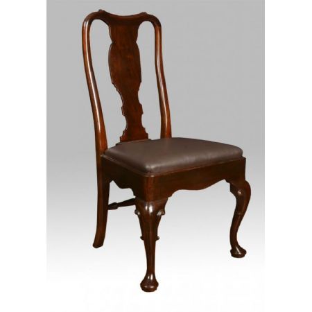 Set mit sechs Stühlen mit hoher Rückenlehne im Queen-Anne-Stil