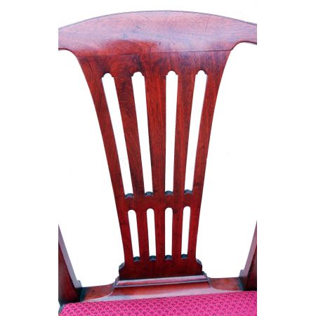 Antikes Set aus sechs Mahagoni Esszimmerstühlen, ca. 1760