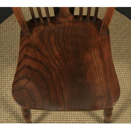 Antikes englisches Set mit 10 Windsor Rückenlehnen Stühlen, ca. 1900 