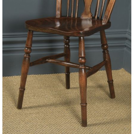 Antikes englisches Set mit 10 Windsor Rückenlehnen Stühlen, ca. 1900 