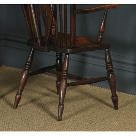 Antikes englisches Set mit 10 Windsor Rückenlehnen Stühlen, ca. 1900 