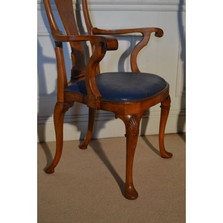 Set aus 10 dekorativen Esszimmerstühlen im Queen Anne Stil in fantastischem Zustand, ca. 1880