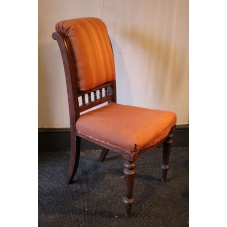 Satz von vier viktorianischen Mahagoni-Esszimmerstühlen, antik, ca. 1870