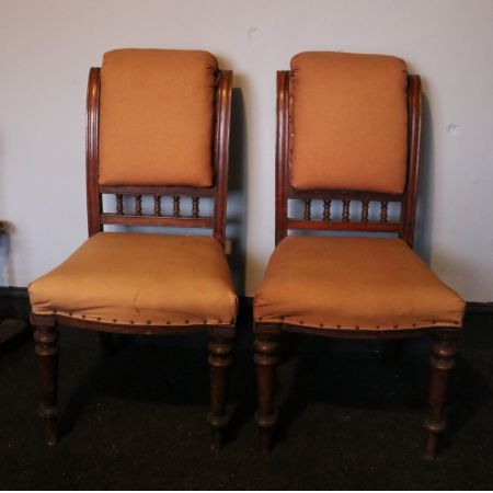 Satz von vier viktorianischen Mahagoni-Esszimmerstühlen, antik, ca. 1870