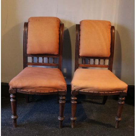 Satz von vier viktorianischen Mahagoni-Esszimmerstühlen, antik, ca. 1870