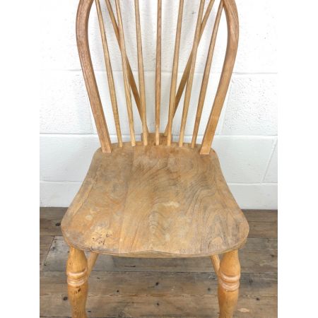 Set mit vier Bauernstühlen aus Buche und Ulme aus dem frühen 20. Jahrhundert, antik