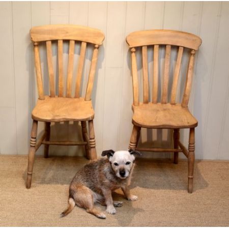 Antikes Set aus vier Buchenstühlen, ca. 1890