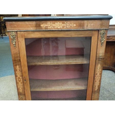 Kleiner antiker Bücherschrank aus Nussbaum, viktorianisch, ca. 1870