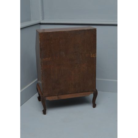 Seltener Kinderschreibtisch aus Mahagoni mit Intarsien, antik, 19. Jahrhundert