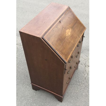 Antikes, kleines Inlaid Schreibbüro aus Mahagoni, ca. 1900