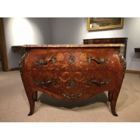 Antike, französische Veilchenholz Kommode im Louis XV-Stil