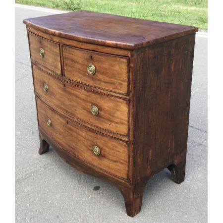 Antike Bowfront Kommode aus Mahagoni 
