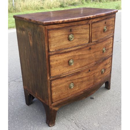 Antike Bowfront Kommode aus Mahagoni 