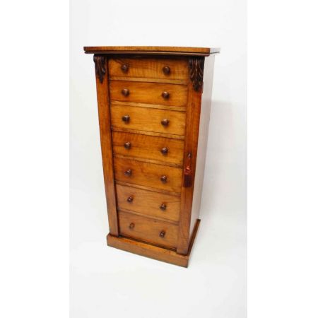 Antike Wellington Wallnusskommode aus der viktroianischen Epoche