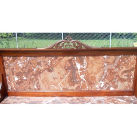 Antike edwardianische Kommode aus Mahagoni mit einer Mamorplatte