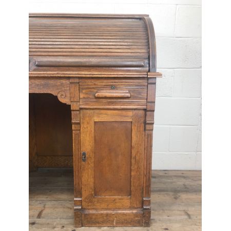 Antiker RollTop-Scheibtisch aus Eiche