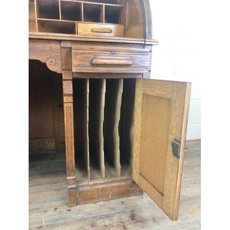 Antiker RollTop-Scheibtisch aus Eiche