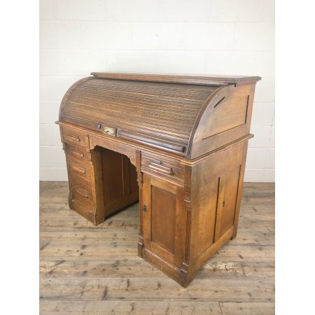 Antiker RollTop-Scheibtisch aus Eiche