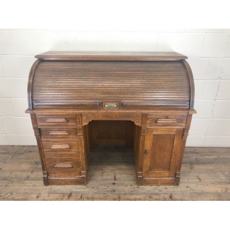 Antiker RollTop-Scheibtisch aus Eiche