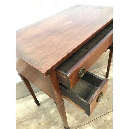 Antiker Sheraton-Revival Kneehole-Schreibtisch