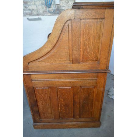 Antiker viktorianischer Roll-Top Schreibtisch aus Eiche