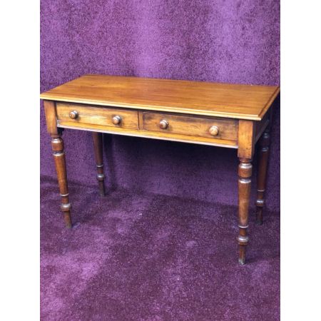 Antiker viktorianischer Beistelltisch mit 2 Schubladen 