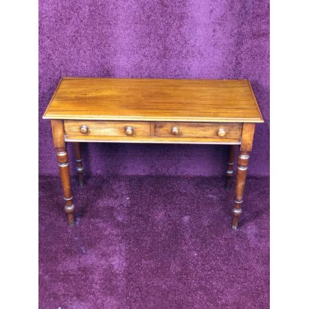 Antiker viktorianischer Beistelltisch mit 2 Schubladen 