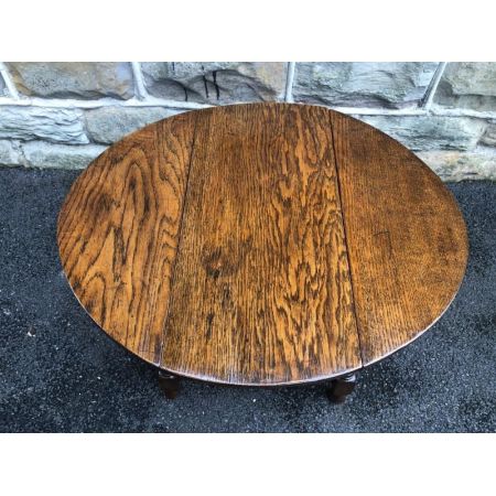 Antiker edwardianischer Drop Leaf Couchtisch aus Eiche