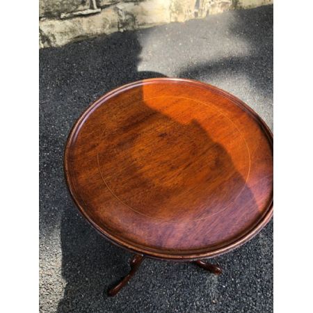 Antiker edwardianischer Inaly-Stativ Weintisch aus Mahagoni