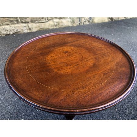 Antiker edwardianischer Inaly-Stativ Weintisch aus Mahagoni