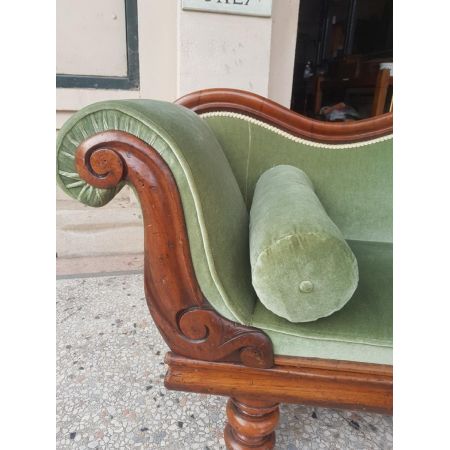 antikes Sofa aus Mahagoni Massivholz 1860