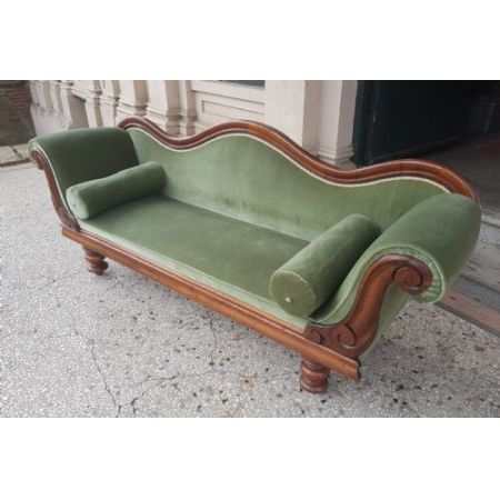 antikes Sofa aus Mahagoni Massivholz 1860