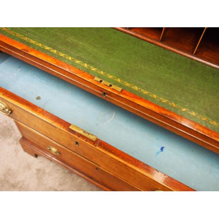 Antikes Inlaid-Zylinder Bücheregal aus Mahagoni