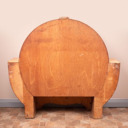 Art-Deco-Vitrine aus Walnuss und Ahorn