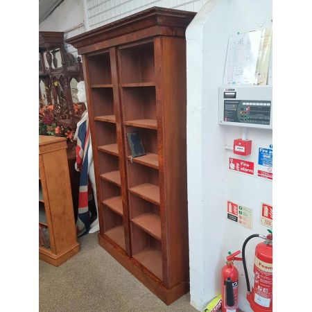 Antikes viktoriansiches Walnuss Bücherregal