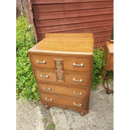 Antikes 2 Stück Art Deco Schlafzimmer Set.