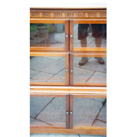 Paar 3-stufige Oxford Varsity Bücherregale aus Mahagoni