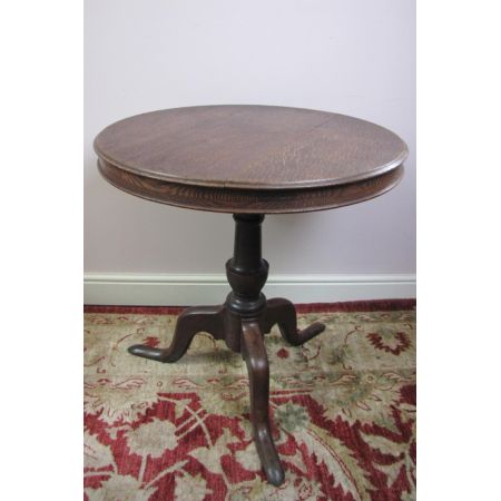 Antiker Rundtisch aus Eichenholz aus dem 19. Jahrhundert