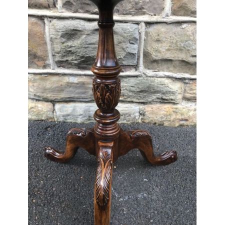 Antiker Mahagoni Galerie-Top Stativ Wein Tisch