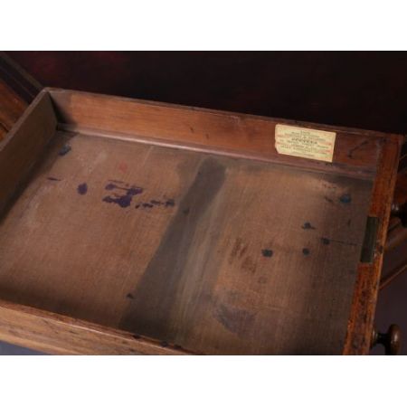 Antiker viktorianischer Mahagoni-Partnerschreibtisch um 1860