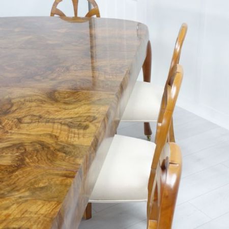 antike Art-Déco-Esszimmergarnitur von Maurice Adams aus Mahagoni Massivholz 1930