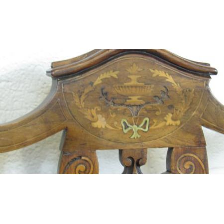 Vier antike edwardianische Inlay Stühle aus Walnussholz