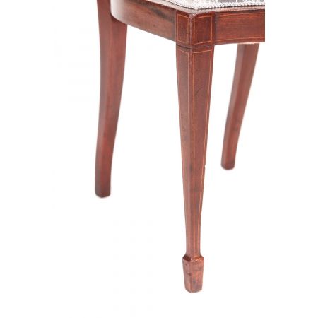 Qualitätspaar edwardianischer Mahagoni und Palisander Seitenstühle