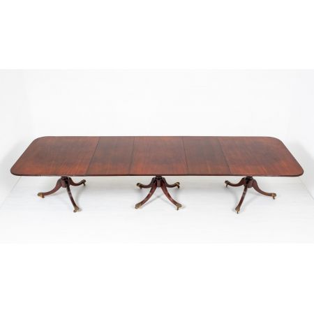 Antiker Esstisch aus Mahagoni im Regentschaftsstil