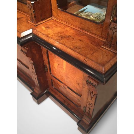 Premium! antiker Breakfront Bücherschrank aus Pollard-Eiche Massivholz von Prince&Delany um 1880