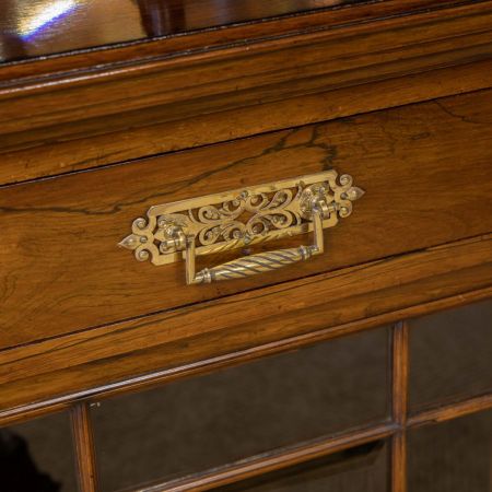 Premium! edwardianischer Bücherschrank von Harrods aus Palisander Massivholz antik