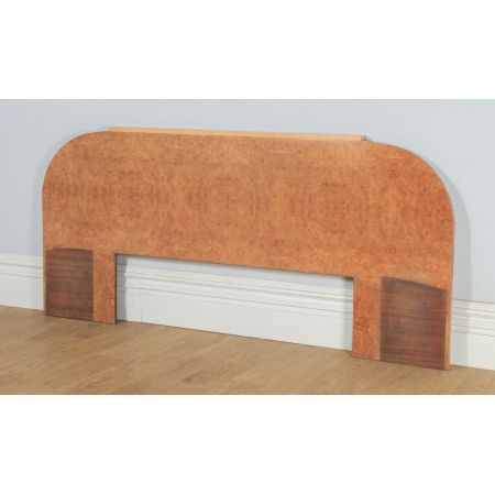 Sechsteiliges Schlafzimmerset im antiken englischen Art-Déco-Stil aus Wurzelnussholz Massivholz von M. P. Davis Furniture Manufacturers of London um 1930